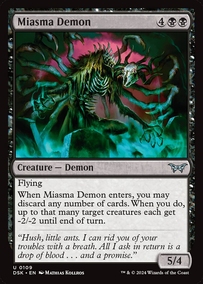 MTG Card Title: Miasma Demon DSK/109