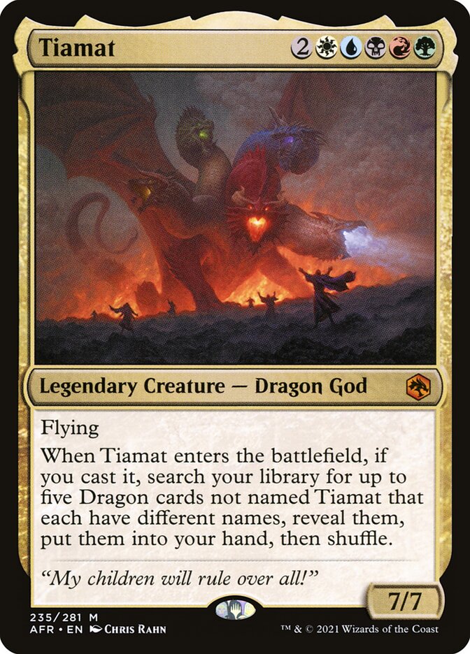 MTG Card Title: Tiamat AFR/235