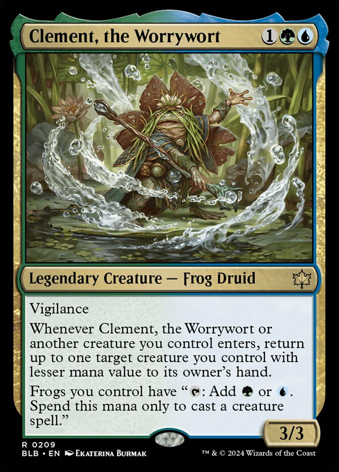MTG Card Title: Clement, the Worrywort BLB/209