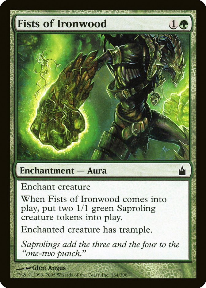 MTG Card Title: Fists of Ironwood RAV/164