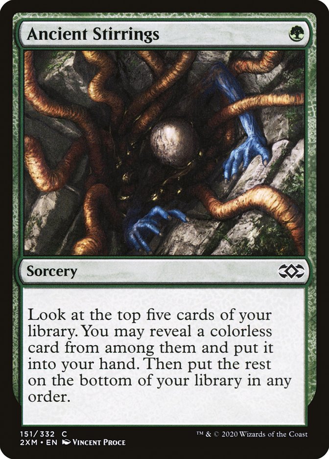 MTG Card Title: Ancient Stirrings 2XM/151