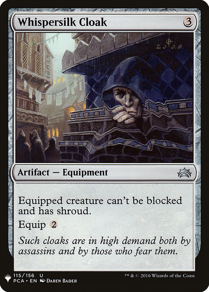 MTG Card Title: Whispersilk Cloak PLST/PCA-115