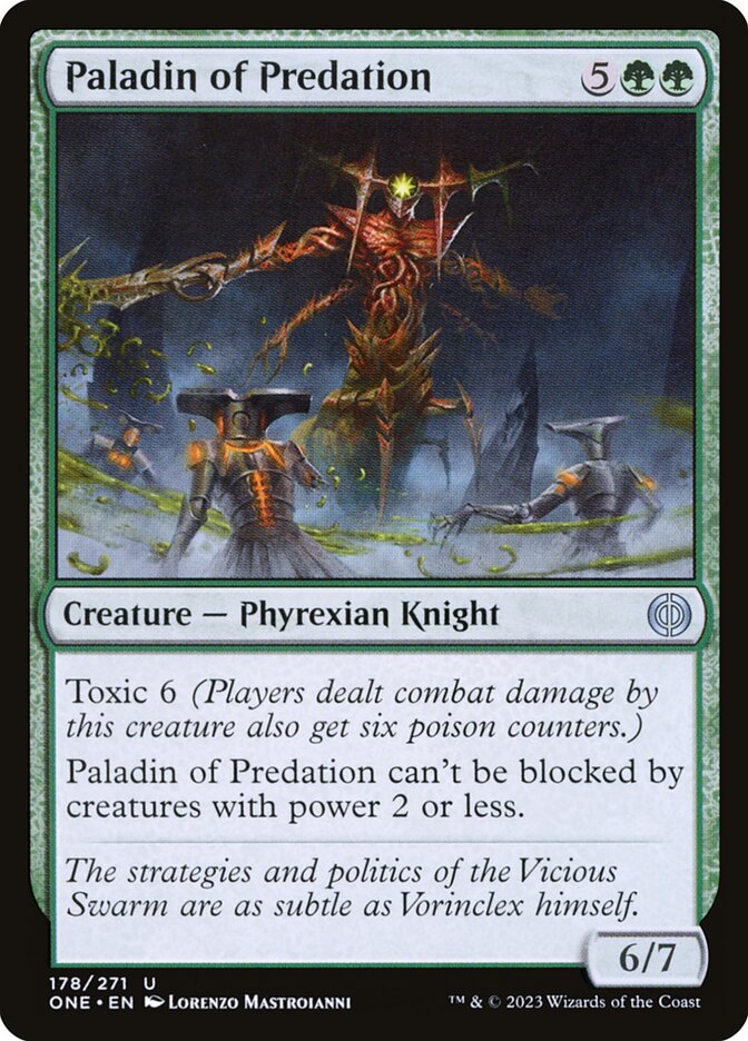 MTG Card Title: Paladin of Predation ONE/178