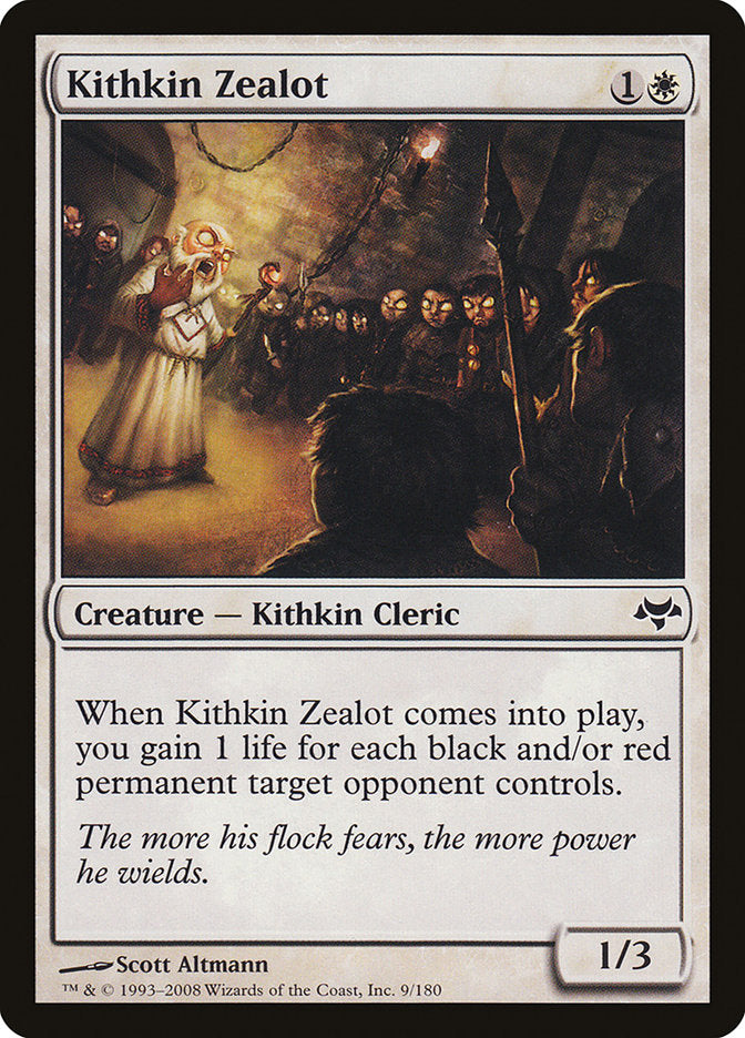 MTG Card Title: Kithkin Zealot EVE/9