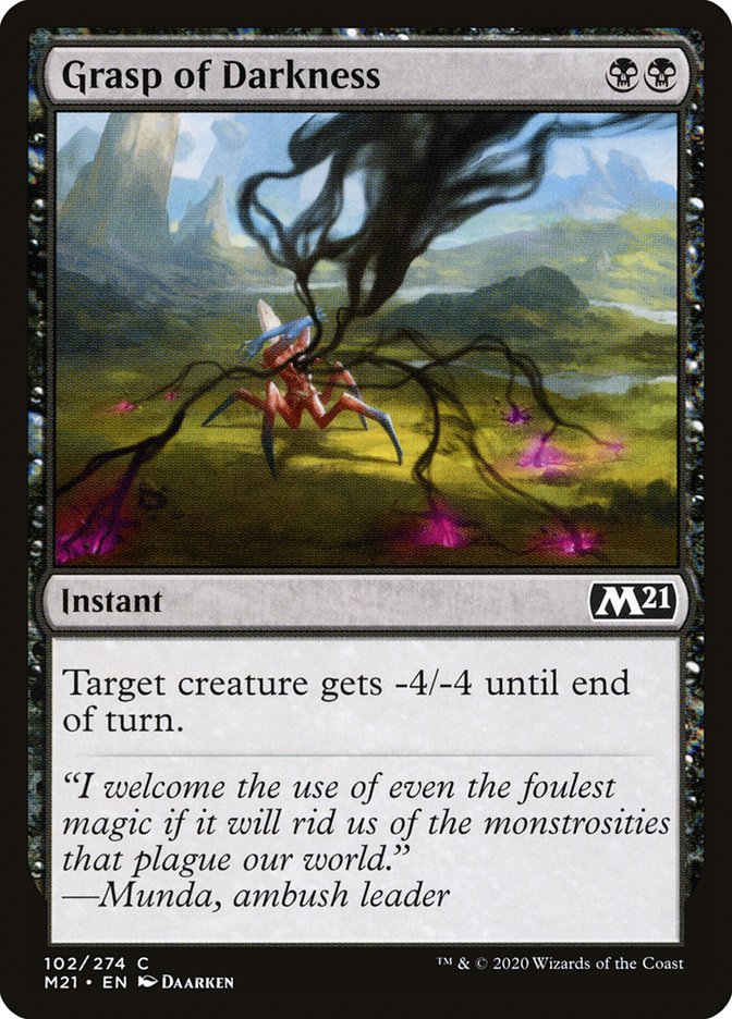MTG Card Title: Grasp of Darkness M21/102