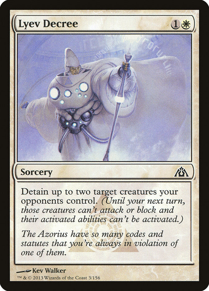 MTG Card Title: Lyev Decree DGM/3