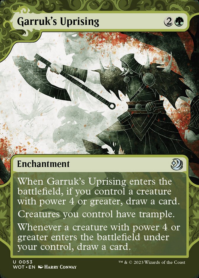 MTG Card Title: Garruk's Uprising WOT/53