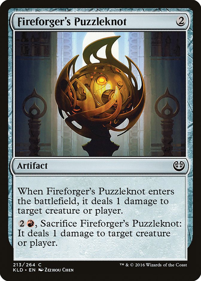 MTG Card Title: Fireforger's Puzzleknot KLD/213