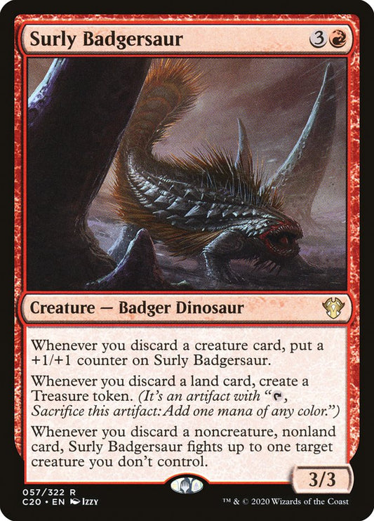 MTG Card Title: Surly Badgersaur C20/57