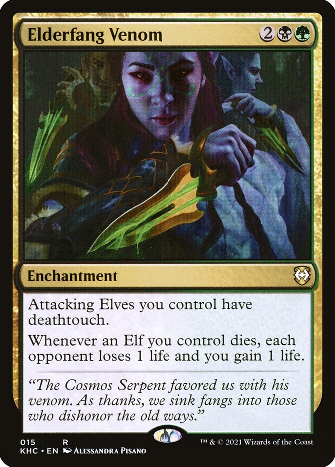 MTG Card Title: Elderfang Venom KHC/15