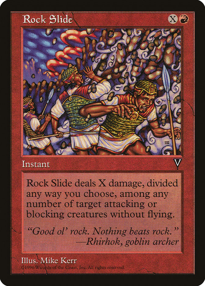 MTG Card Title: Rock Slide VIS/92