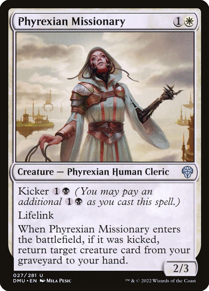 MTG Card Title: Phyrexian Missionary DMU/27
