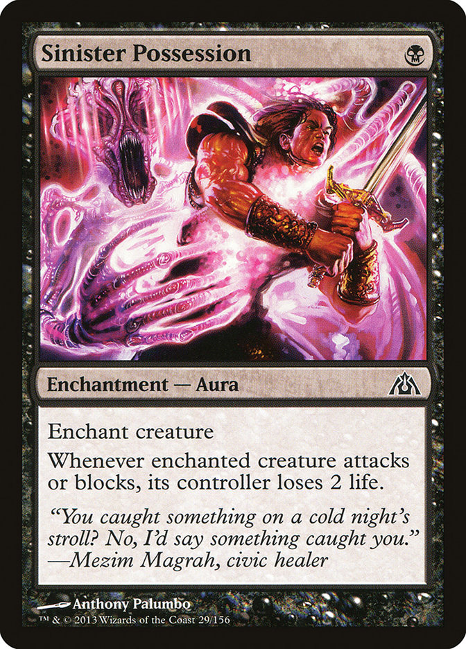 MTG Card Title: Sinister Possession DGM/29
