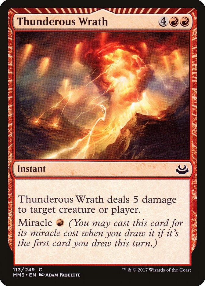 MTG Card Title: Thunderous Wrath MM3/113