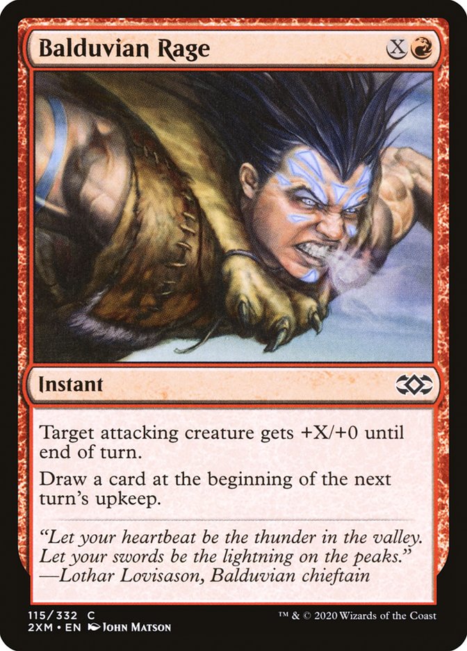 MTG Card Title: Balduvian Rage 2XM/115