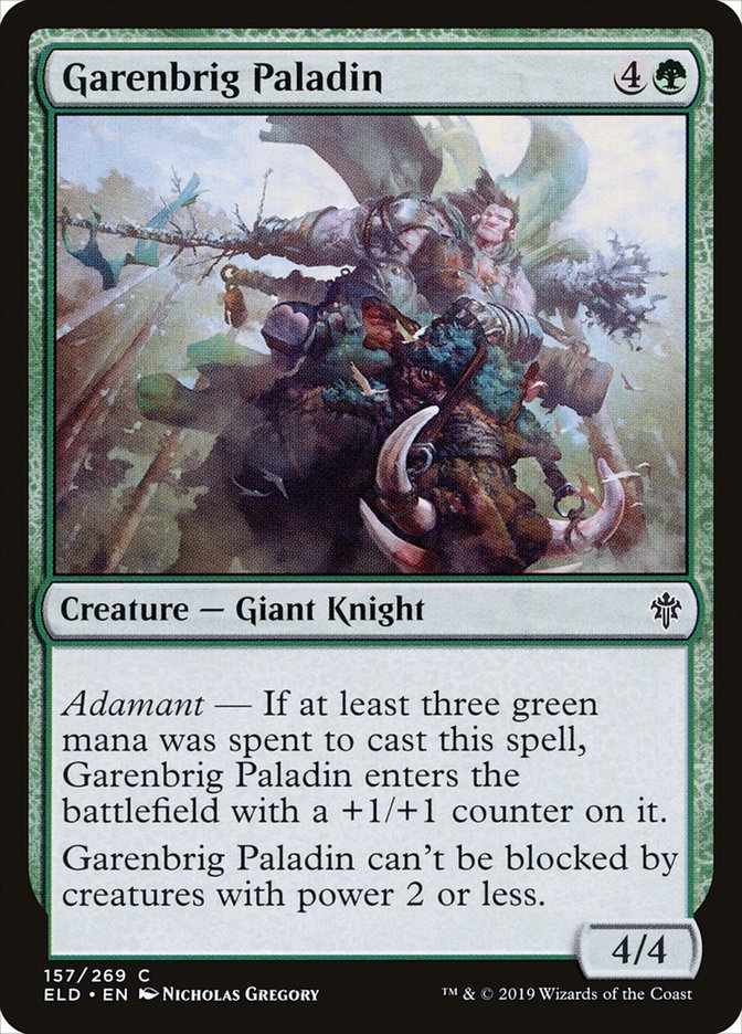 MTG Card Title: Garenbrig Paladin ELD/157