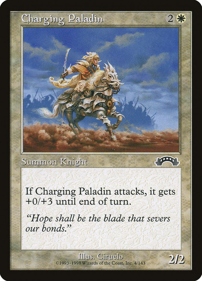 MTG Card Title: Charging Paladin EXO/4