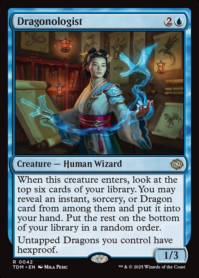 MTG Card Title: Dragonologist TDM/42
