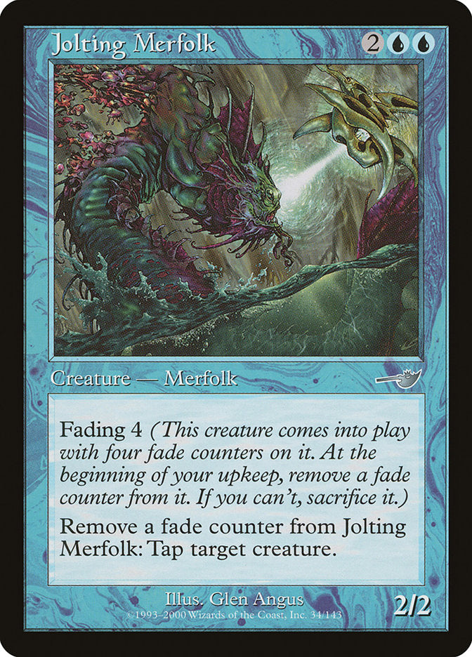 MTG Card Title: Jolting Merfolk NEM/34