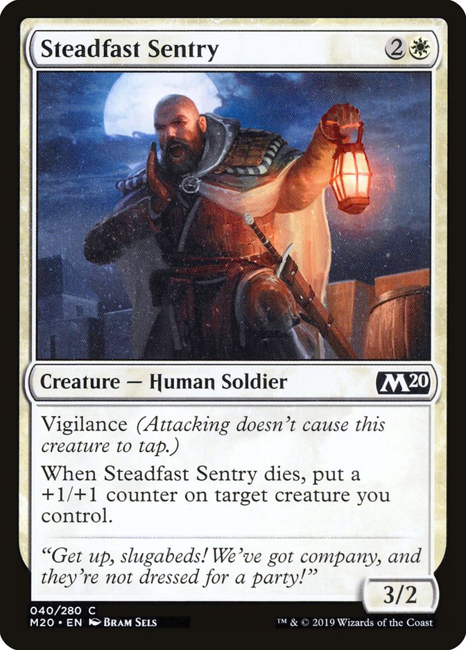MTG Card Title: Steadfast Sentry M20/40