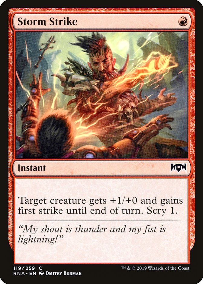 MTG Card Title: Storm Strike RNA/119