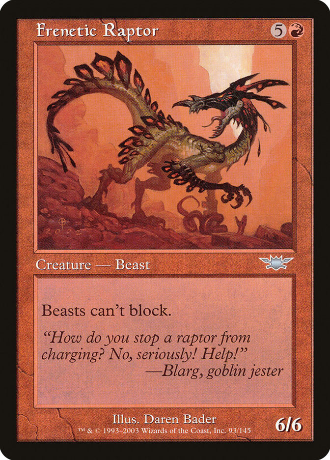 MTG Card Title: Frenetic Raptor LGN/93