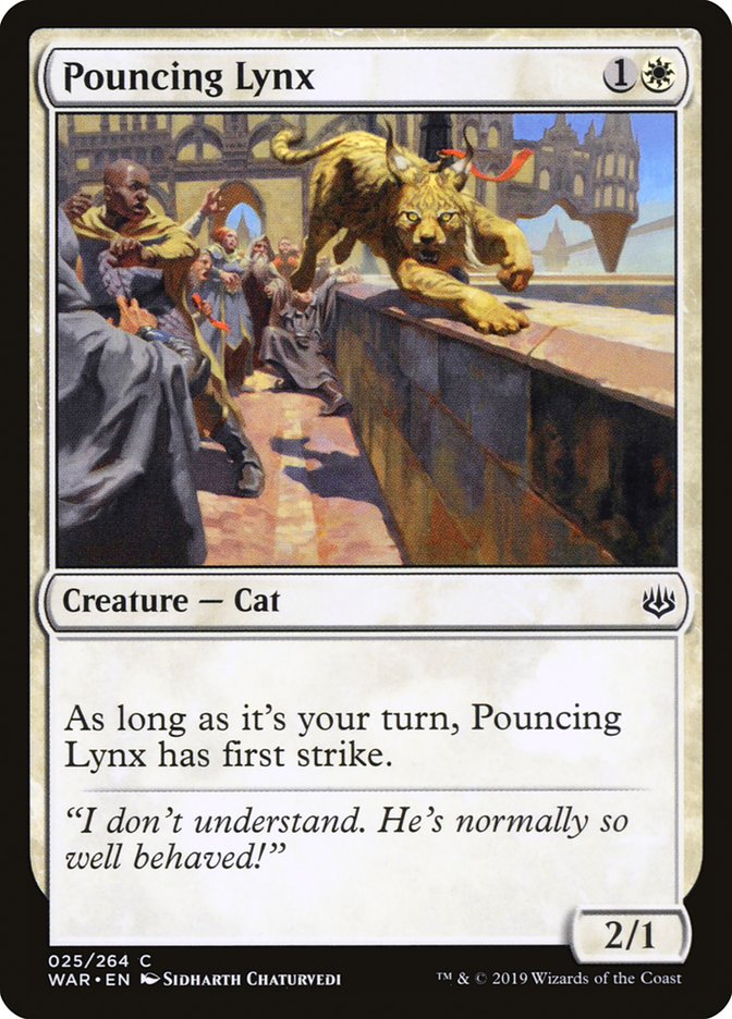 MTG Card Title: Pouncing Lynx WAR/25