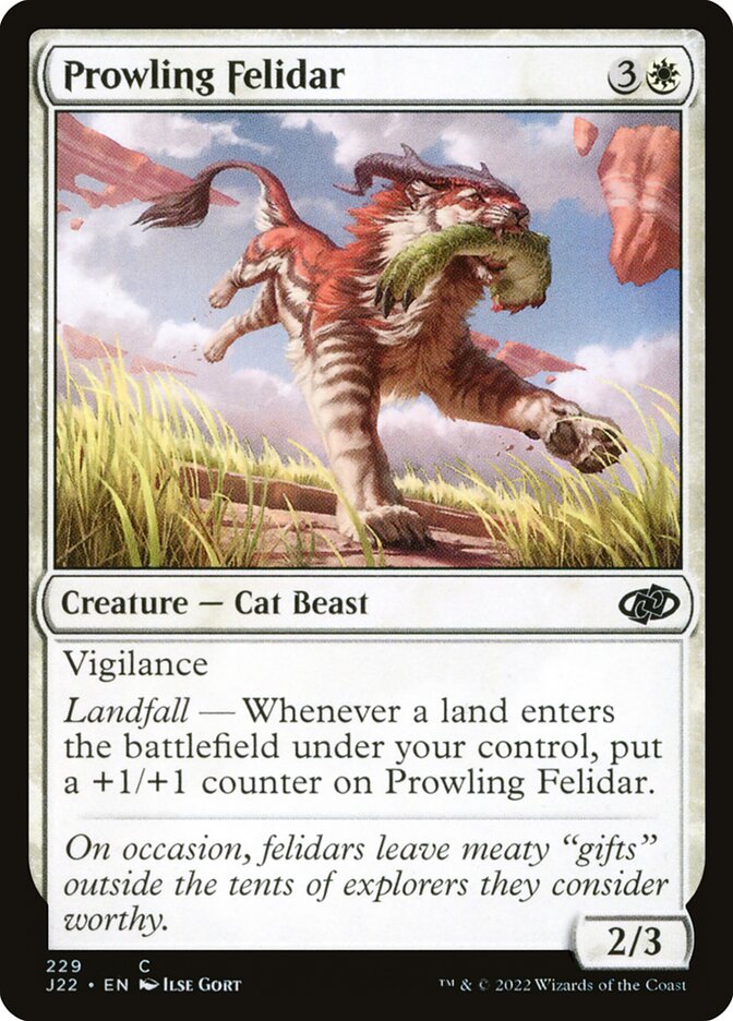 MTG Card Title: Prowling Felidar J22/229