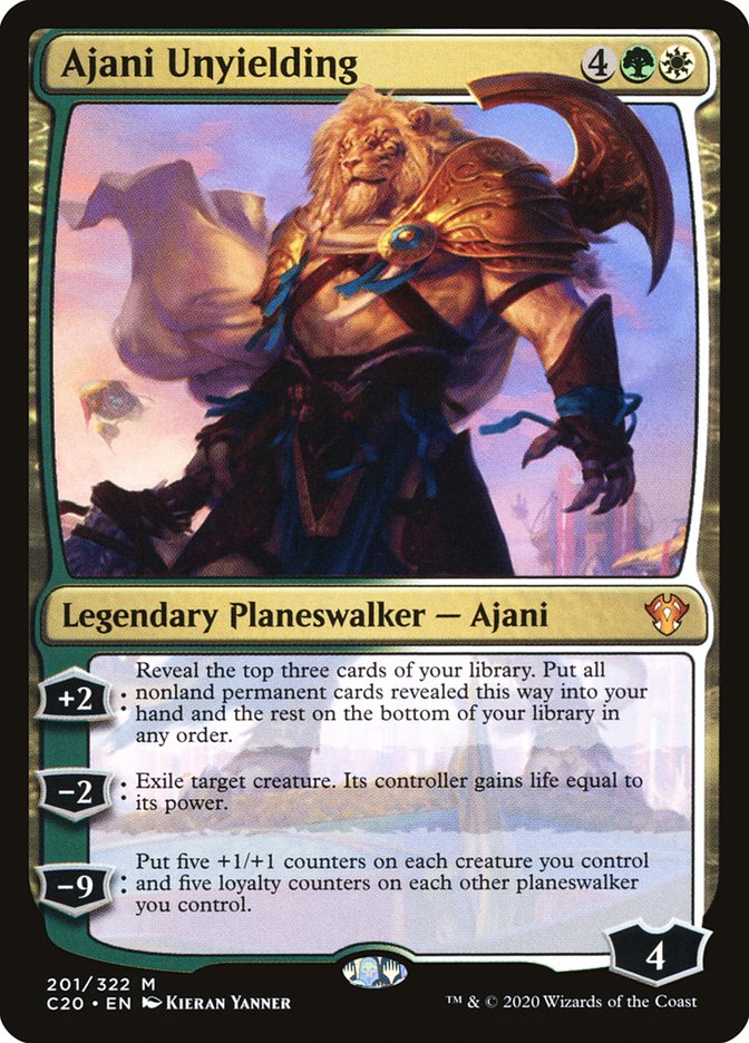 MTG Card Title: Ajani Unyielding C20/201