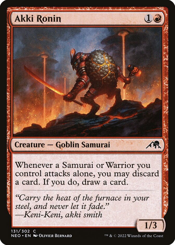 MTG Card Title: Akki Ronin NEO/131