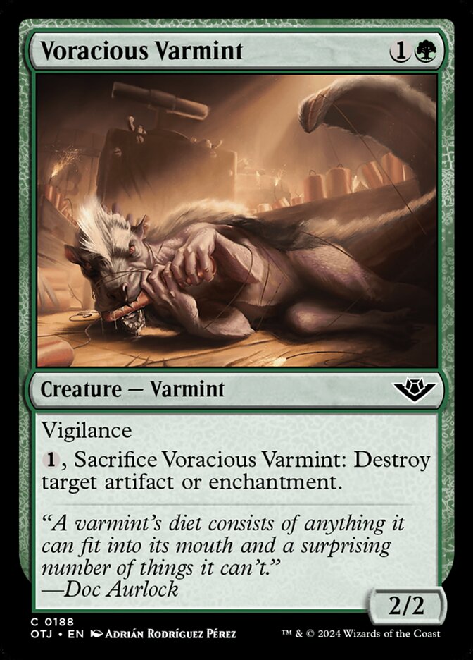MTG Card Title: Voracious Varmint OTJ/188