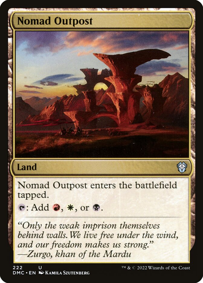 MTG Card Title: Nomad Outpost DMC/222