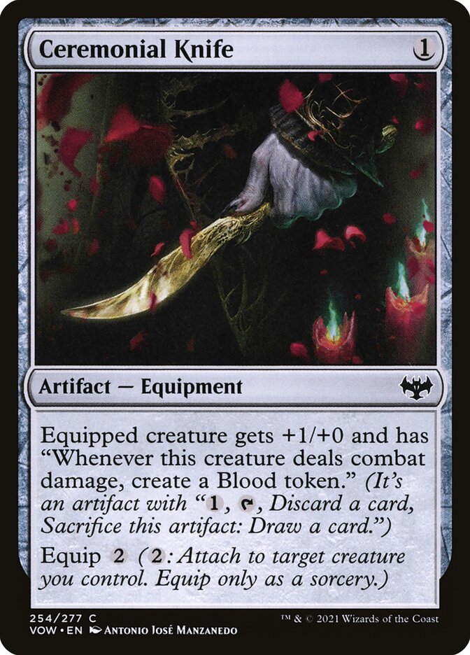 MTG Card Title: Ceremonial Knife VOW/254