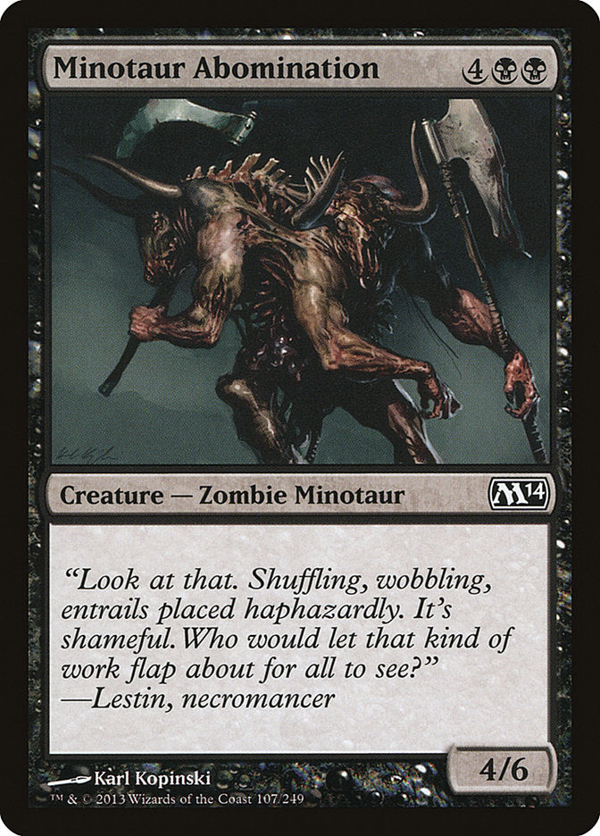 MTG Card Title: Minotaur Abomination M14/107