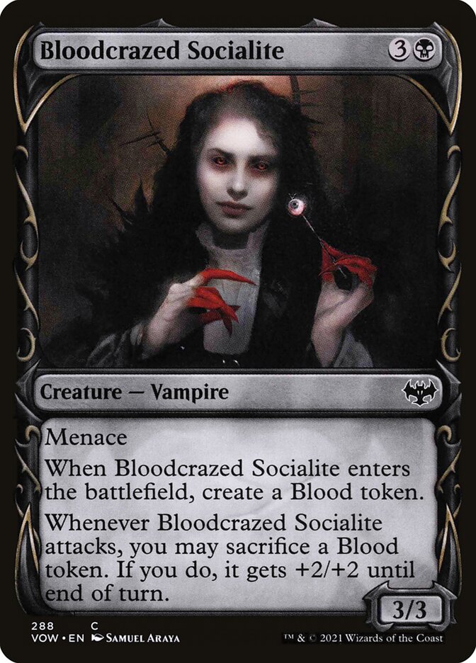 MTG Card Title: Bloodcrazed Socialite VOW/288