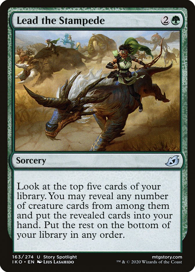 MTG Card Title: Lead the Stampede IKO/163