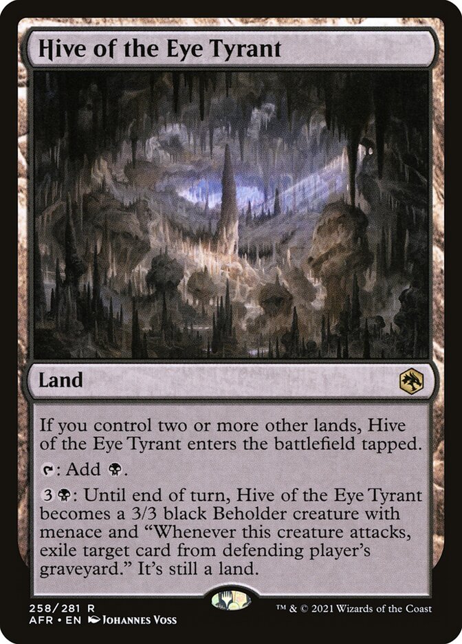 MTG Card Title: Hive of the Eye Tyrant AFR/258
