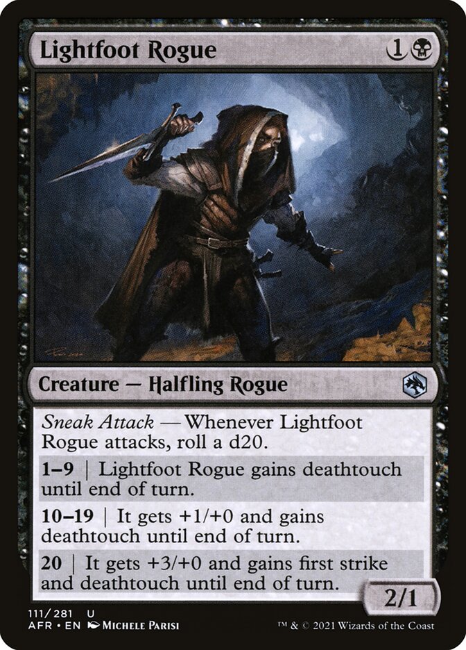 MTG Card Title: Lightfoot Rogue AFR/111