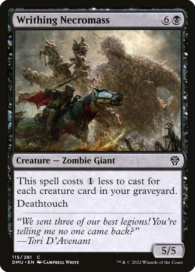 MTG Card Title: Writhing Necromass DMU/115