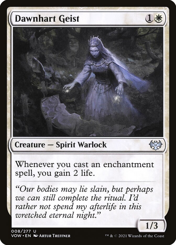 MTG Card Title: Dawnhart Geist VOW/8