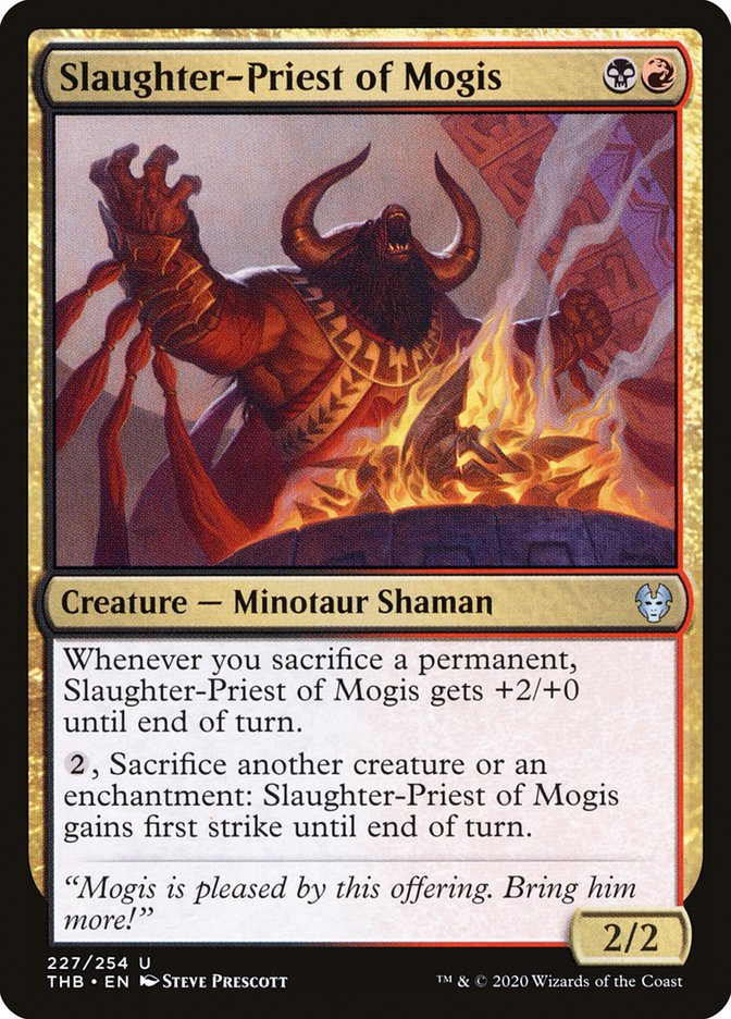 MTG Card Title: Slaughter-Priest of Mogis THB/227