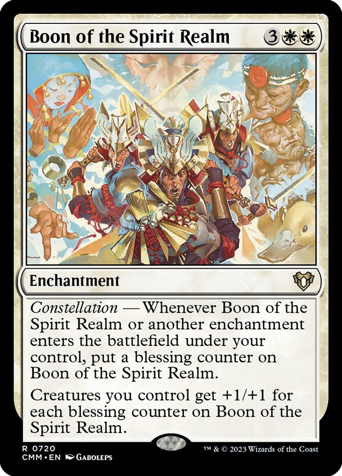 MTG Card Title: Boon of the Spirit Realm CMM/720