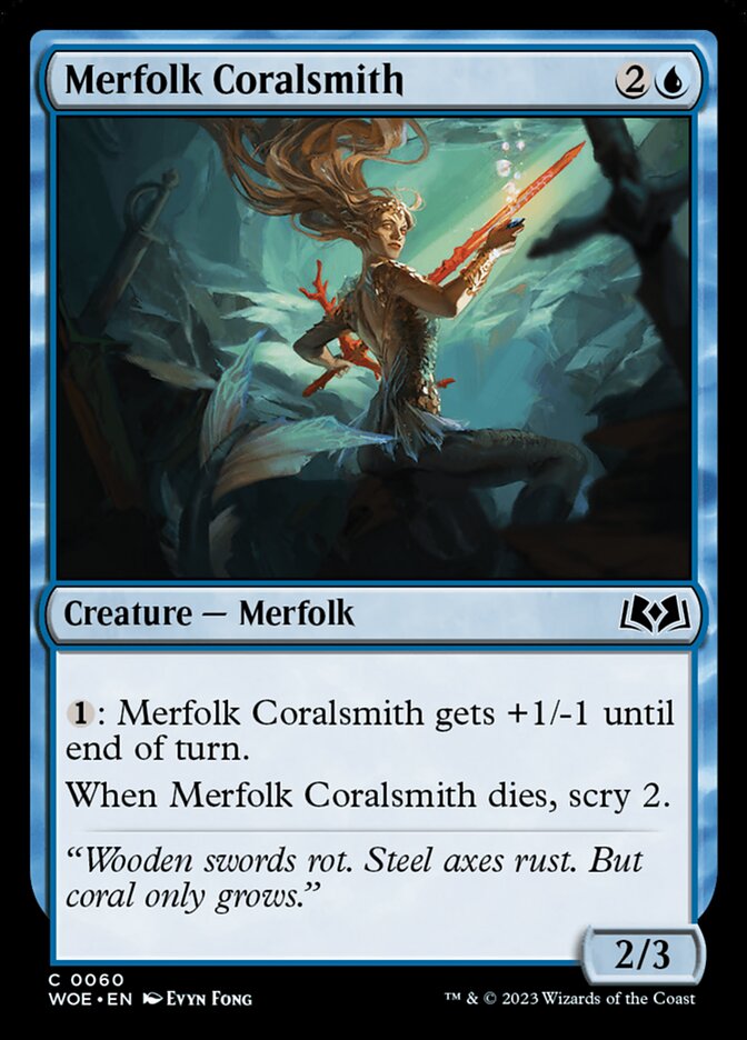 MTG Card Title: Merfolk Coralsmith WOE/60