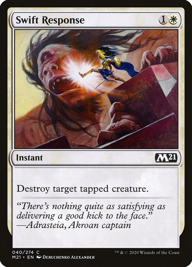 MTG Card Title: Swift Response M21/40
