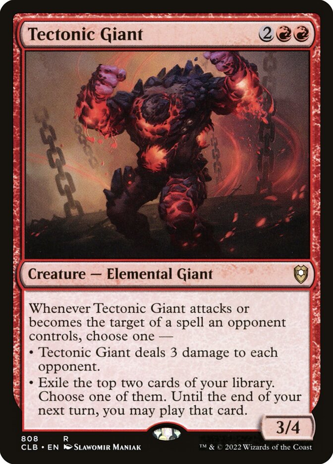 MTG Card Title: Tectonic Giant CLB/808