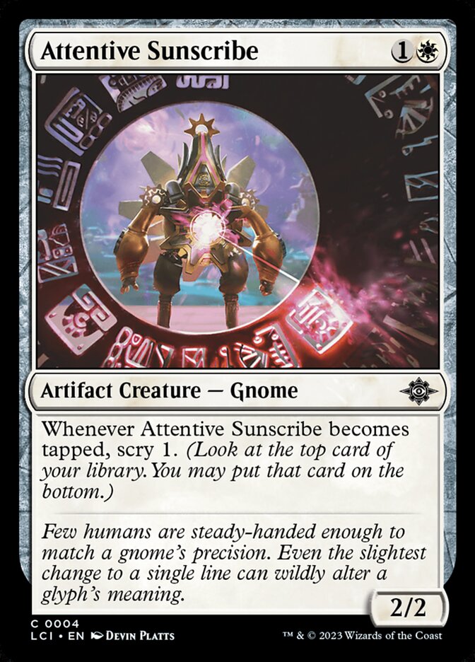 MTG Card Title: Attentive Sunscribe LCI/4