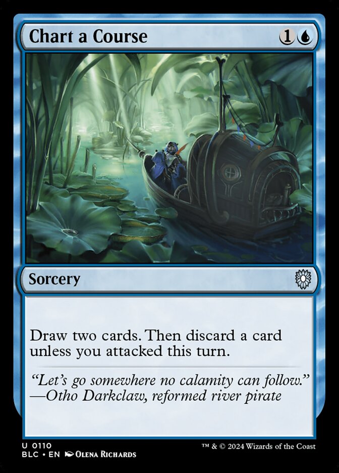 MTG Card Title: Chart a Course BLC/110