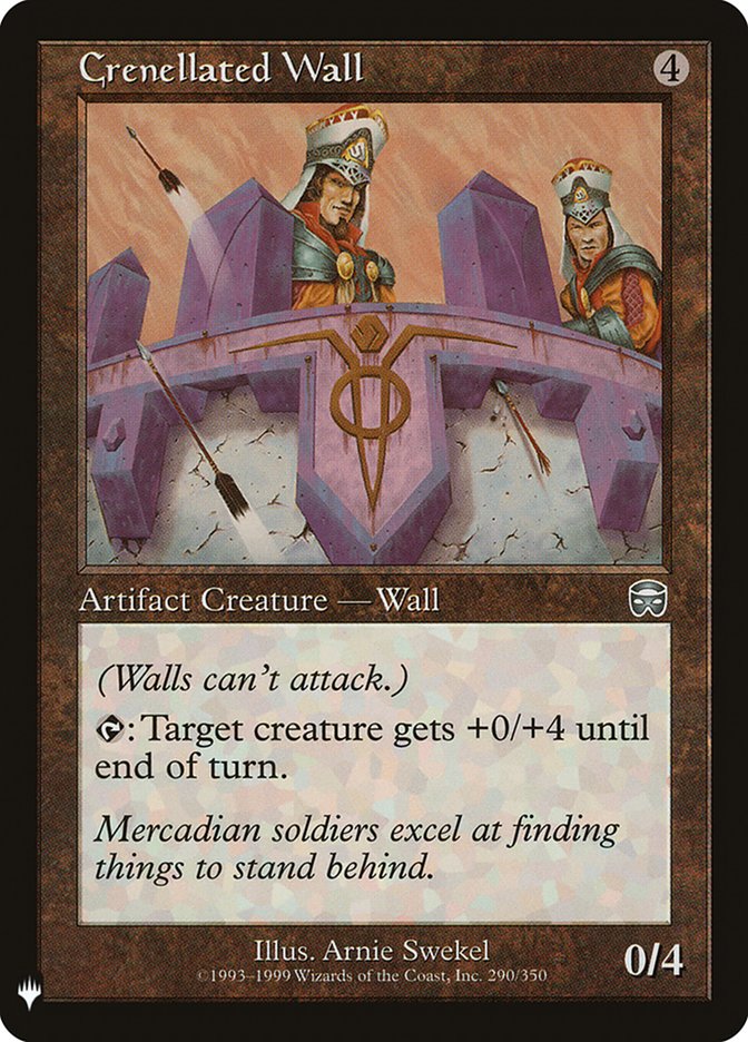 MTG Card Title: Crenellated Wall PLST/MMQ-290