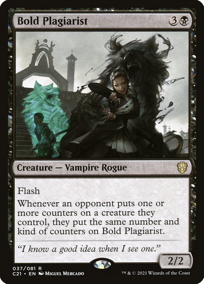 MTG Card Title: Bold Plagiarist C21/37