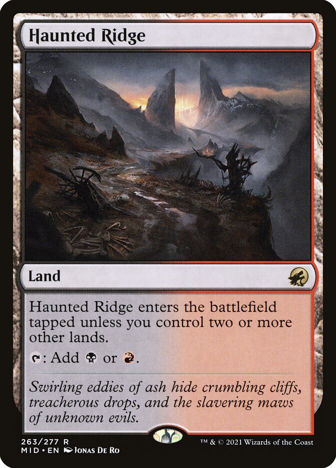 MTG Card Title: Haunted Ridge MID/263